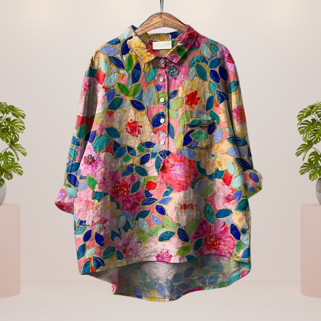 Elisabeth | Trendy Modisches Print Kunst Shirt