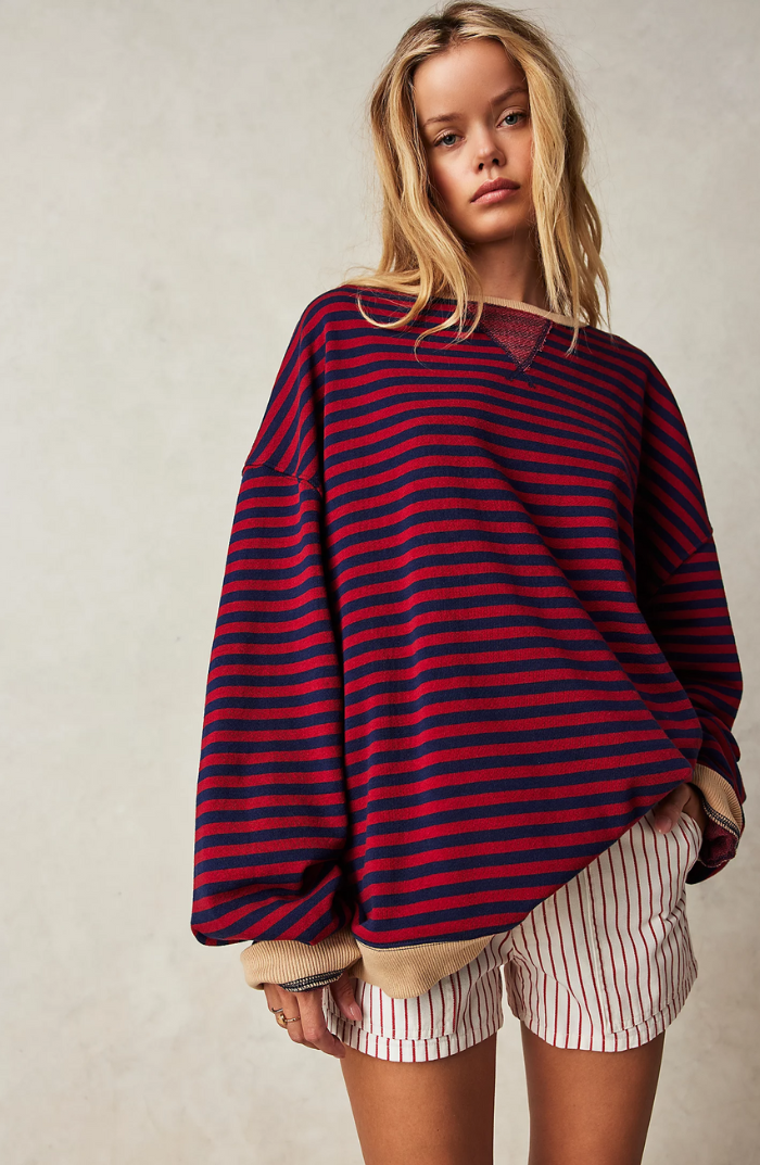 Hilda | Gestreifter Oversize-Pullover