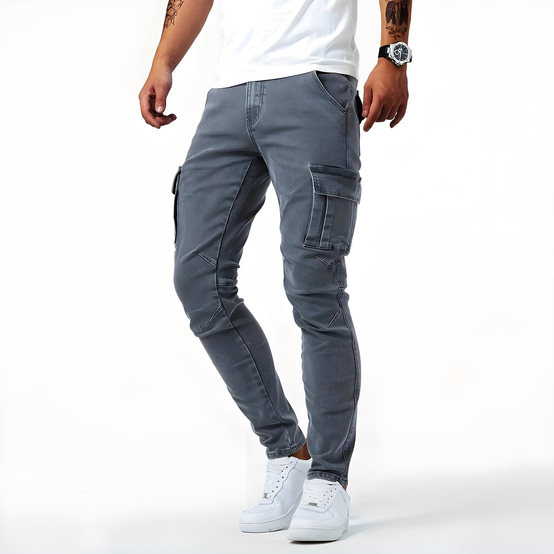 Pascal | Stretch-Denim-Cargohosen