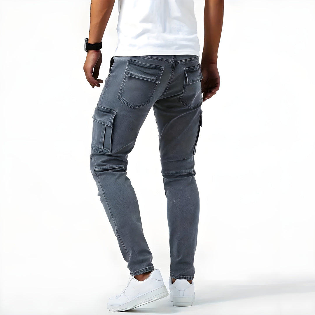 Pascal | Stretch-Denim-Cargohosen