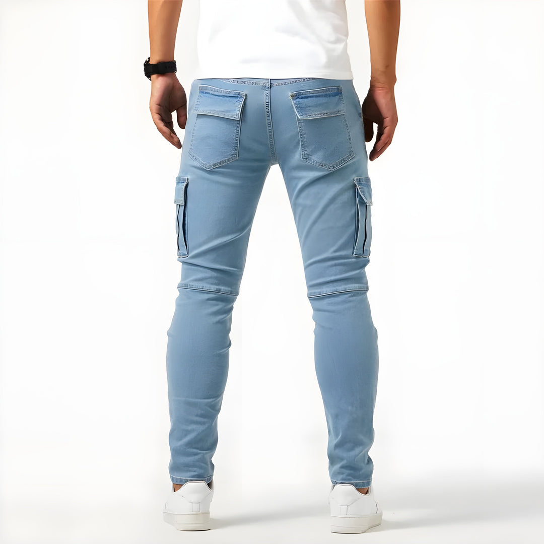 Pascal | Stretch-Denim-Cargohosen