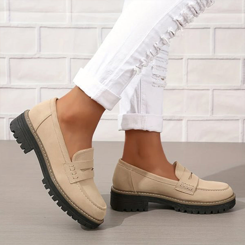 Bequeme klobige Loafer für Frauen