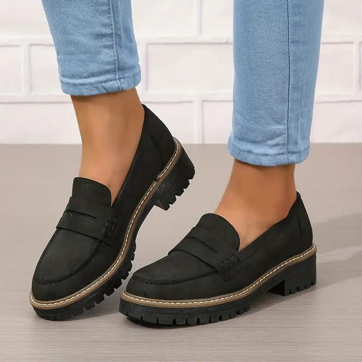 Bequeme klobige Loafer für Frauen