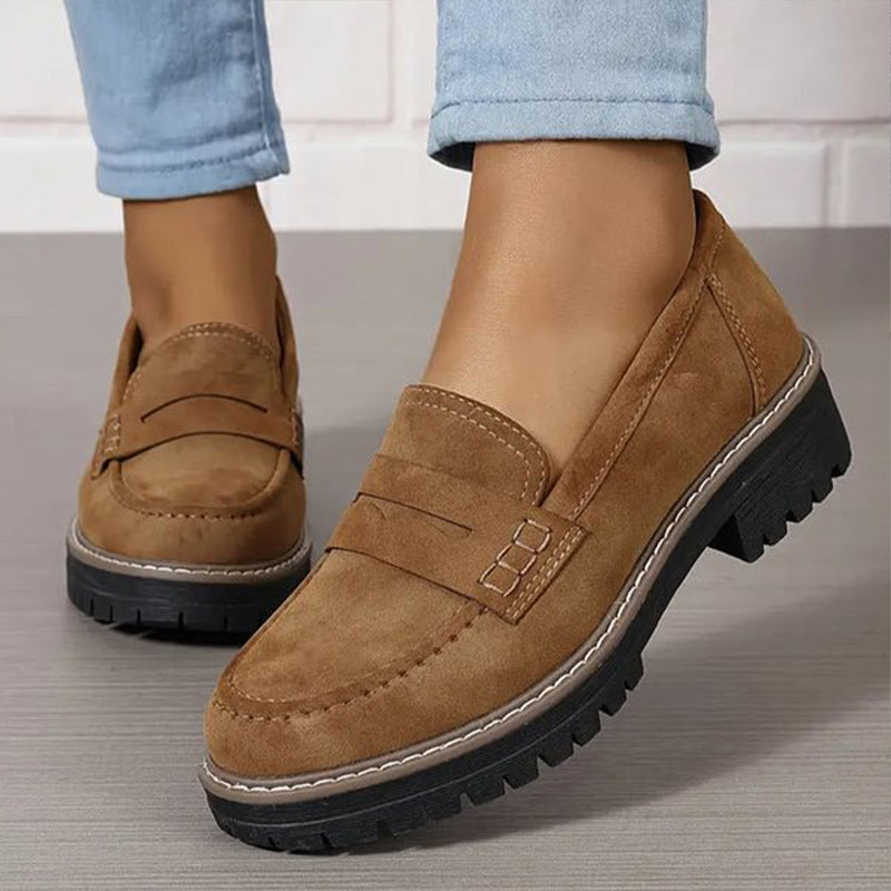 Bequeme klobige Loafer für Frauen