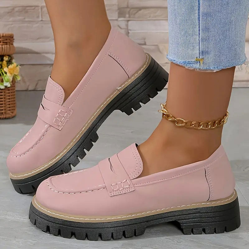 Bequeme klobige Loafer für Frauen